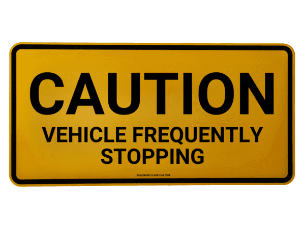 Caution Vehicle Frequently Stopping